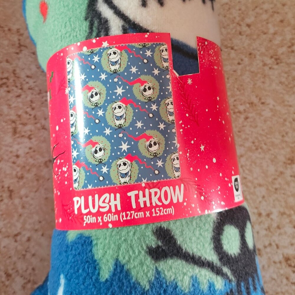 Nightmare Before Christmas Plush Throw Blanket 50x60 Jack Skellington NWT